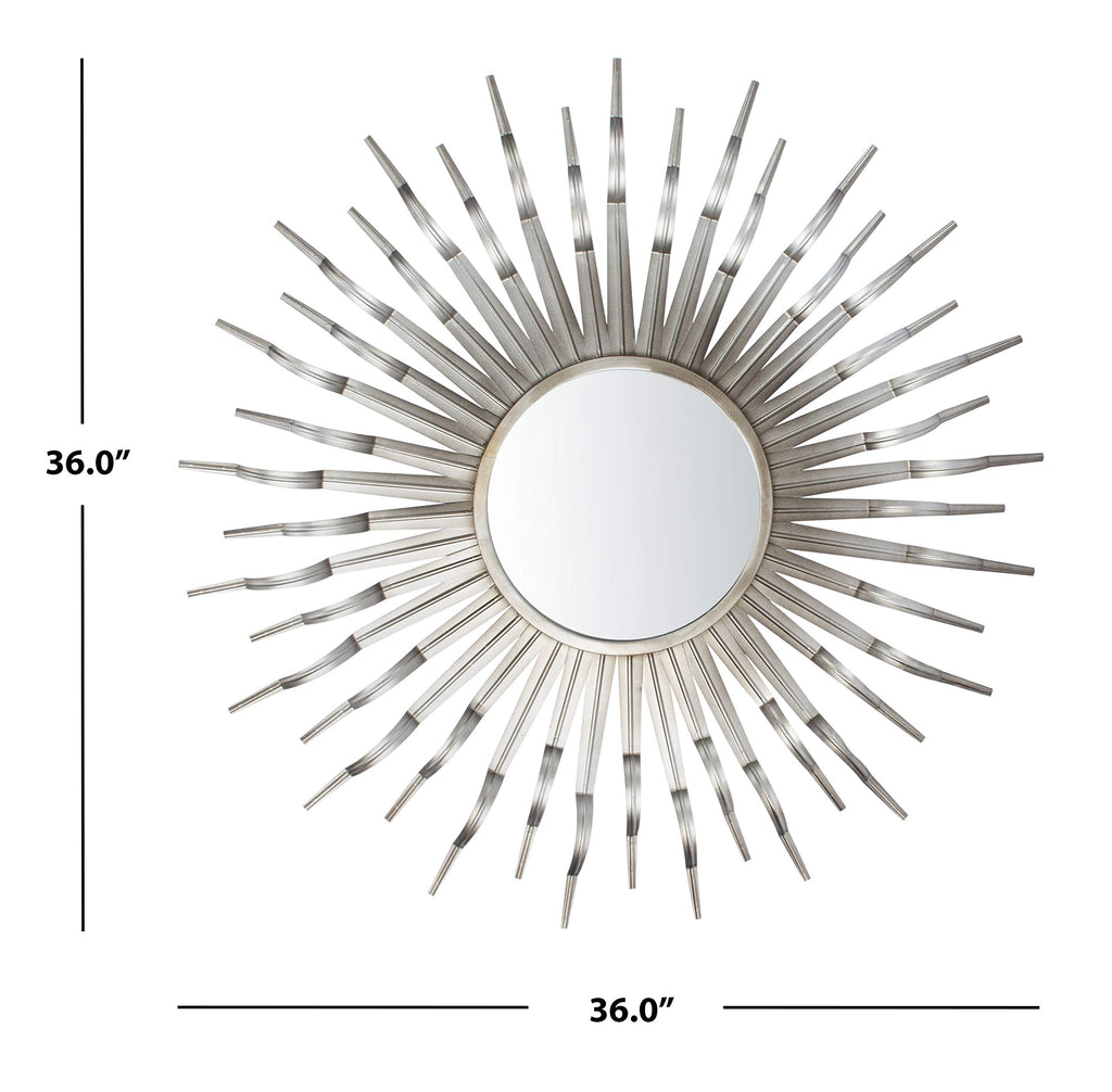 Safavieh Home Naya Gunmetal Sunburst 36-inch Decorative Accent Mirror