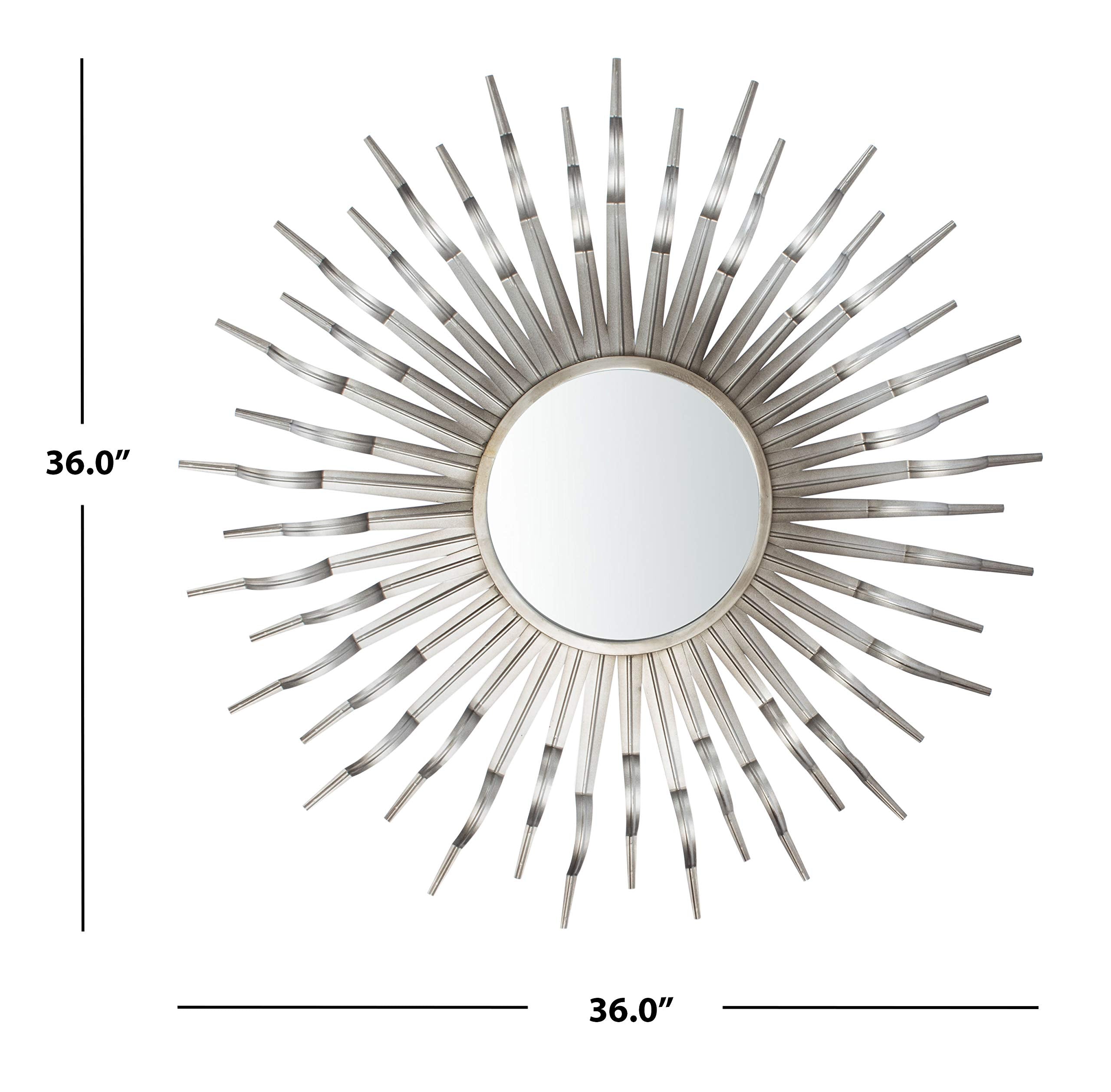 Safavieh Home Naya Gunmetal Sunburst 36-inch Decorative Accent Mirror
