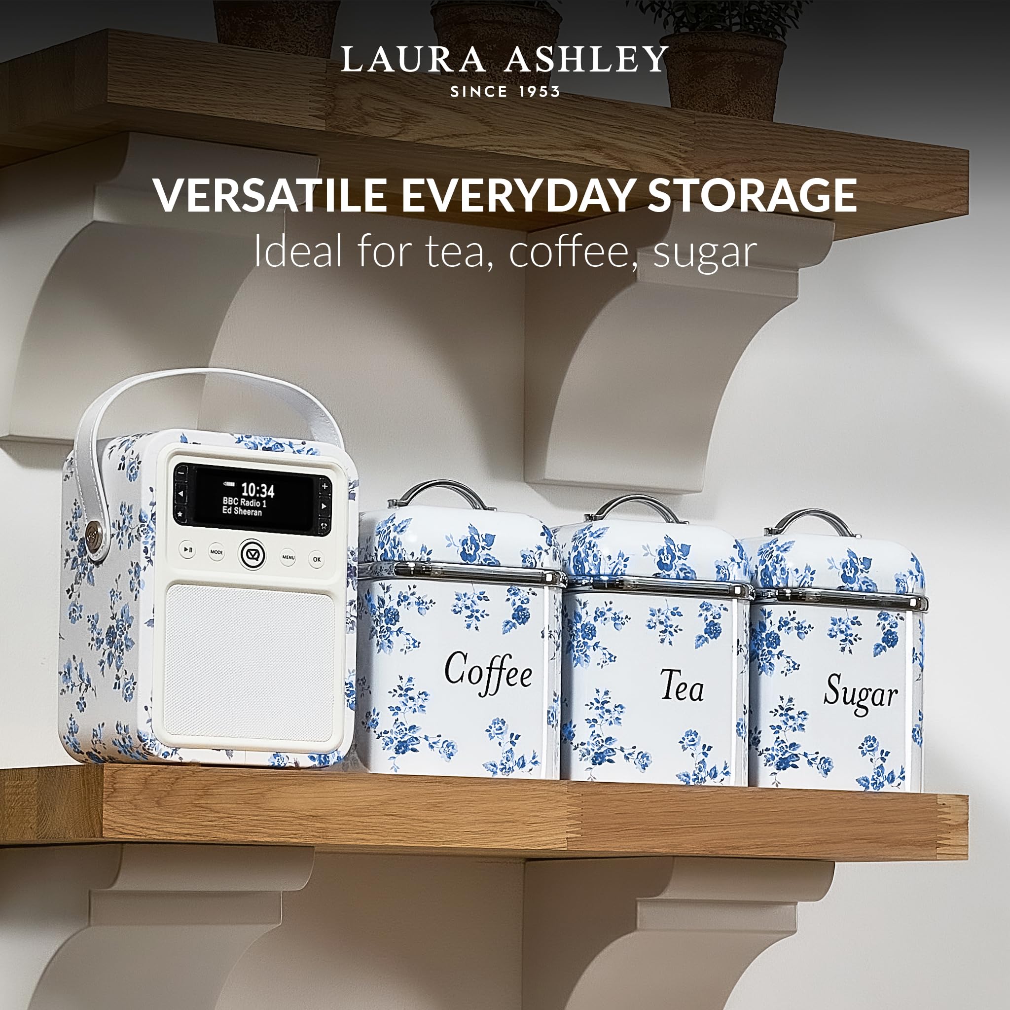 Laura Ashley VQ 3pc Canister Set - China Rose