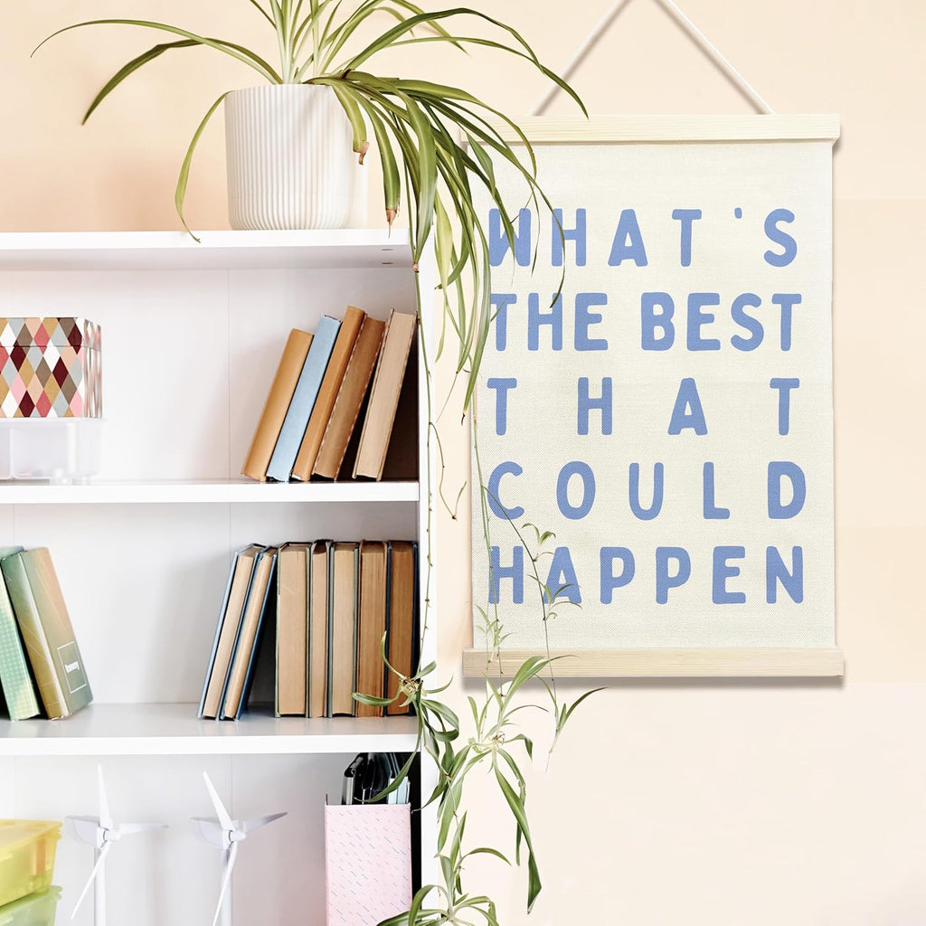 NQDWX Inspirational Quote Wall Art - Motivational Canvas Hanging Sign for Office or Home | 12x17 Inches