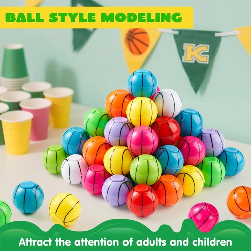 JOYIN 36 Pack Basketball Fidget Spinners for Kids, Easter Egg Fillers Goodie Bag Stuffers for Birthday Party, Basketball Party Favors, Fidget Toys Bulk, Stress Balls, Treasure Box for Classroom
