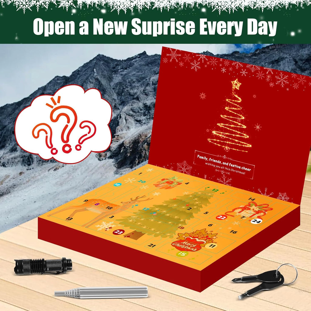 Survival Advent Calendar 2025 - 24 Days of Outdoor Gear & Gadgets for Men and Teen Boys