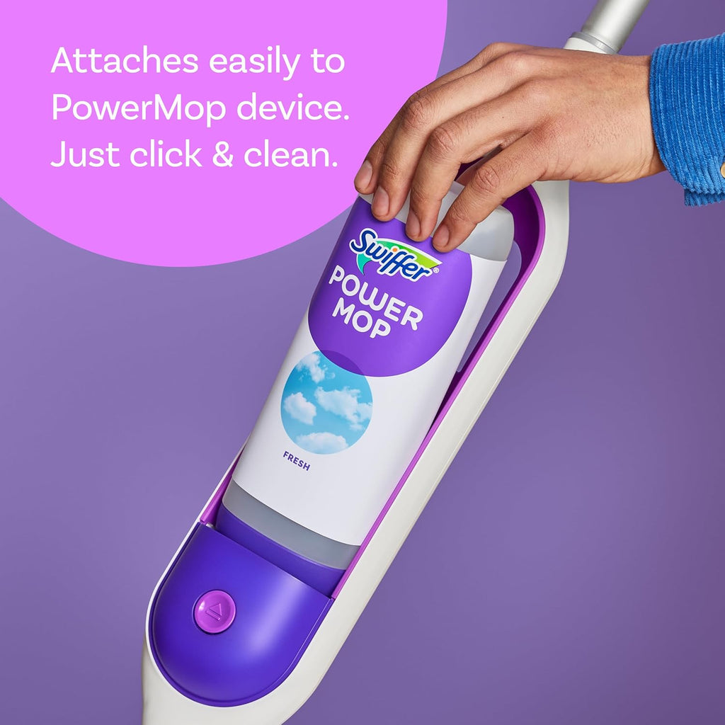 Swiffer PowerMop Floor Cleaning Solution - Fresh Scent Refills, 25.3 fl oz | 2 Pack