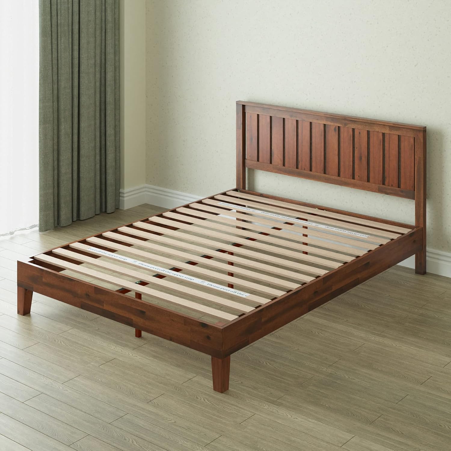 ZINUS Vivek Deluxe Queen Wood Platform Bed Frame - Headboard, No Box Spring Needed, Easy Assembly