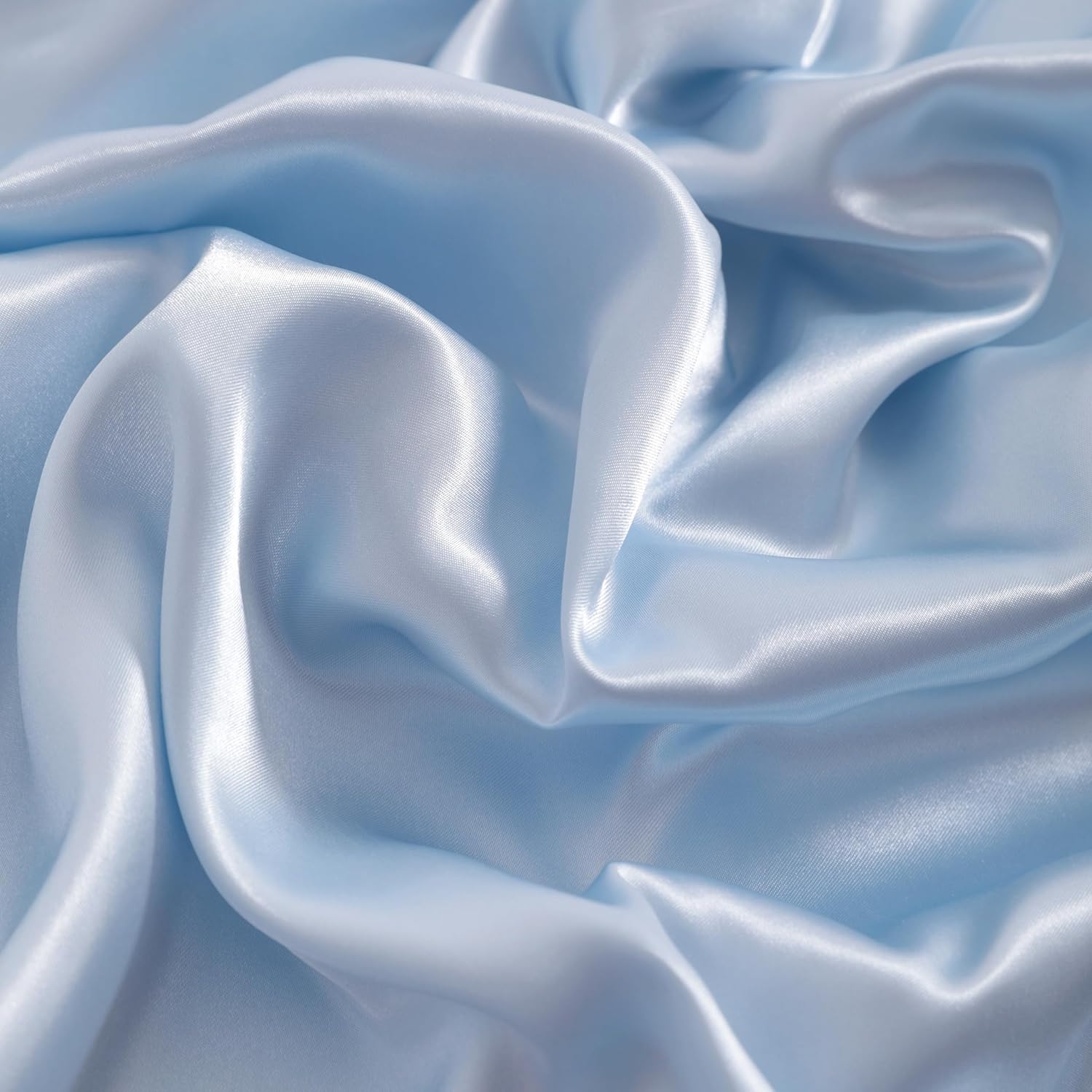NTBAY Satin Pillowcases - Luxurious 2 Pack for Hair & Skin | Silky Envelope Closure, 20x26 Inches, Aqua
