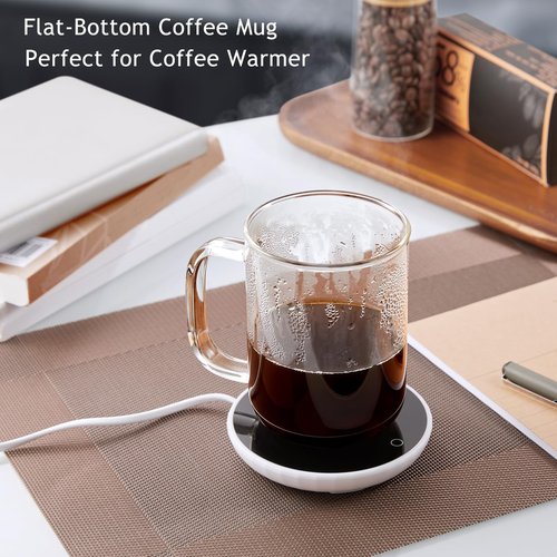 BWODYAY Glass Coffee Mugs, 20 oz Ice Coffee Cups Set of 6, Large Clear Tea Cups, Glass Mugs with Handles for Hot Beverages, Glass Cups for Latte, Cappuccino, and Tea