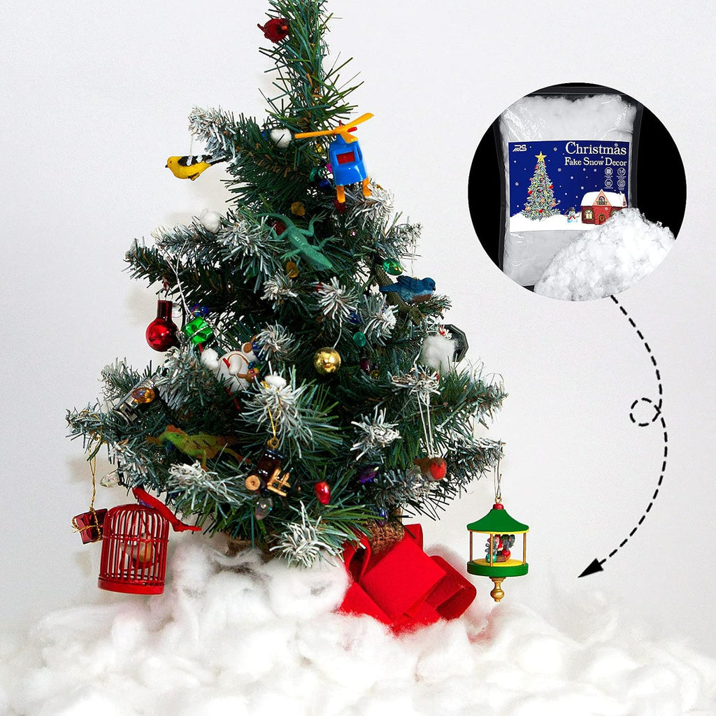 Ruisita Artificial Snow - 17.6 Ounces Fluffy Snow Fiber for Christmas Tree & Holiday Displays