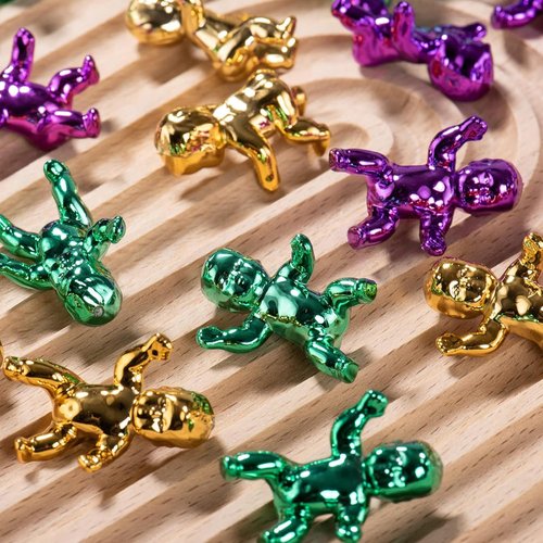 24Pcs King Cake Babies, 1.2Inch Mini Plastic Babies Shower Cake Decorations, Ice Cube My Water Broke Baby Shower Games, Tiny Little Baby Figurines for Mardi Gras Party Favors