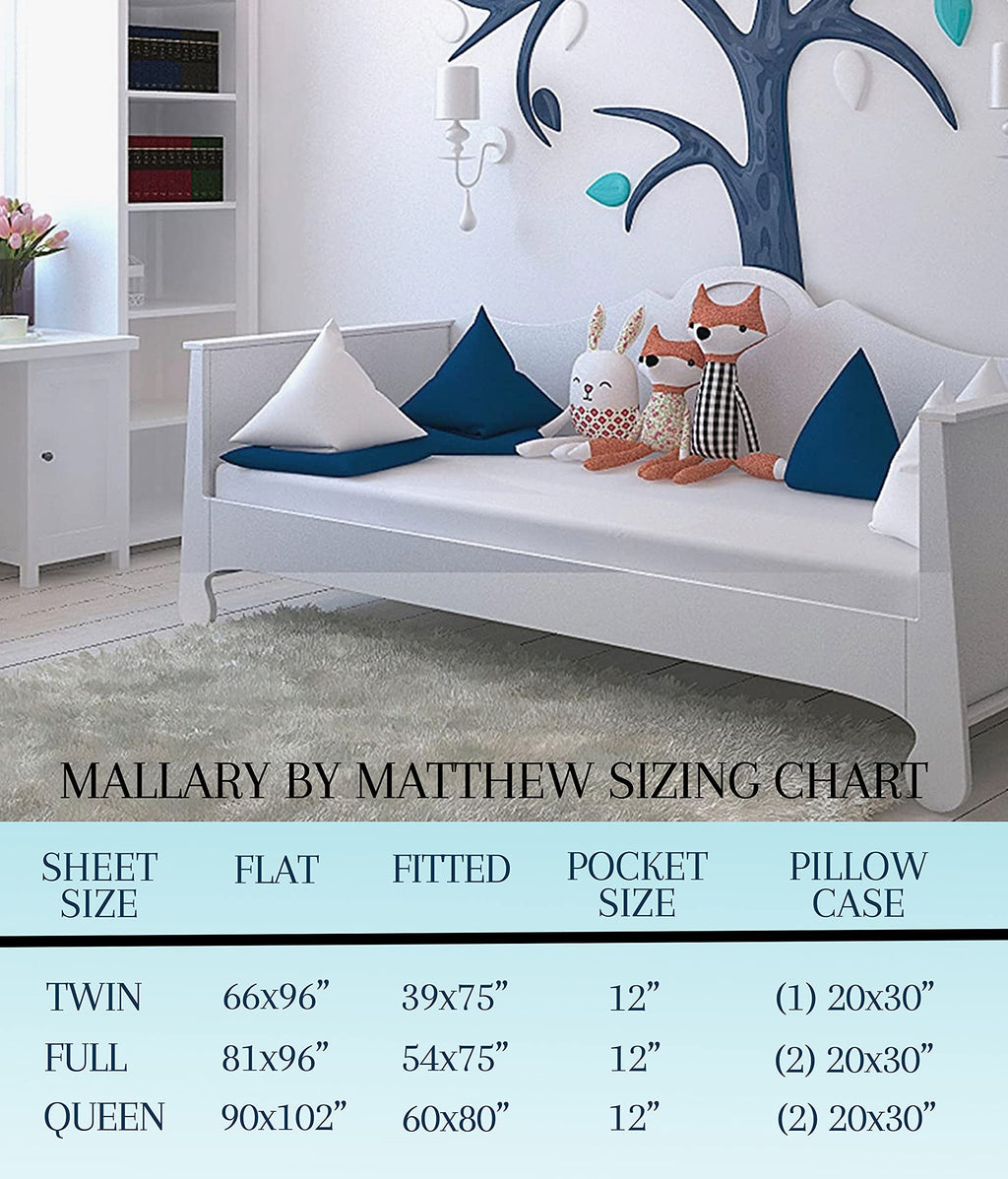 MALLARY BY MATTHEW Kids Super Soft-Soft 100% Microfiber Print Sheet, Watercolor Floral Print, Full