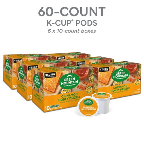 Green Mountain Coffee Roasters Cinnamon Honey Drizzle | Single-Serve K-Cup Pods | 60 Count Total