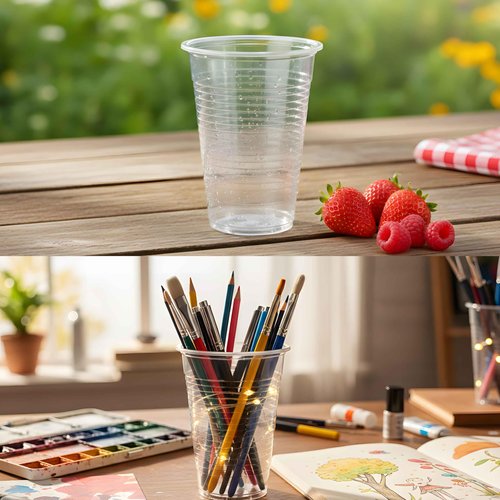 BONSTOCK 1300 Pack 7 oz plastic cups disposable, 7 Ounce Plastic Cups, 7 oz Cup for Birthday Parties, Picnics, Ceremonies, and Weddings