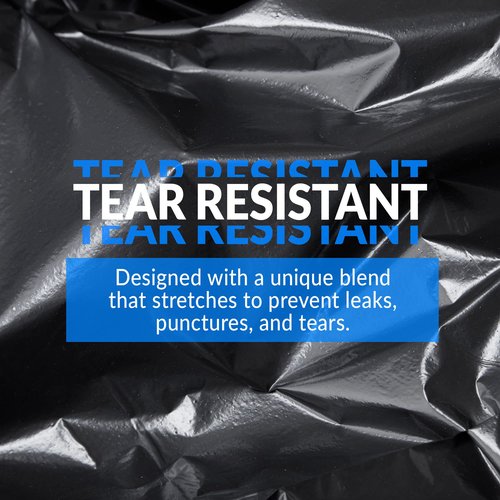 Reli. 6-10 Gallon Trash Bags | 1000 Bags | Black | Bathroom | Strong | Garbage