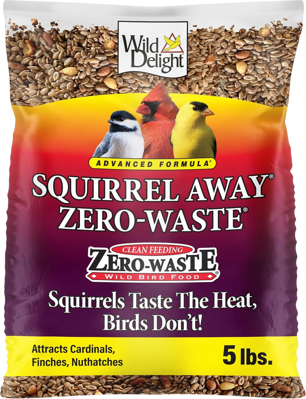 Wild Delight Advanced Formula Wild Bird Food - Zero Waste, 5lbs for Healthy Feeding