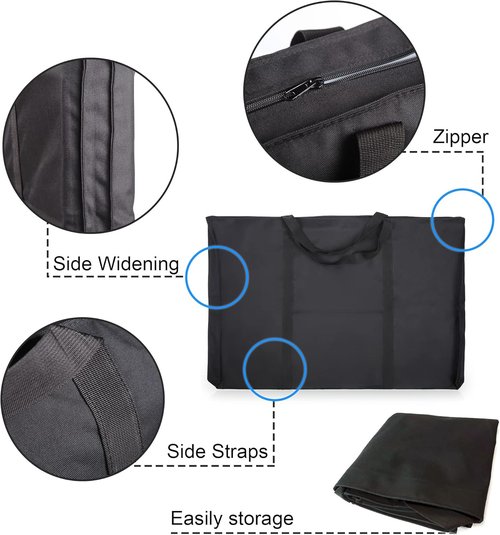 JJRING Art Portfolio Tote Bag - Lightweight Dacron Design | 25'' x 37'' for 24'' x 36'' Sketching & Drawing