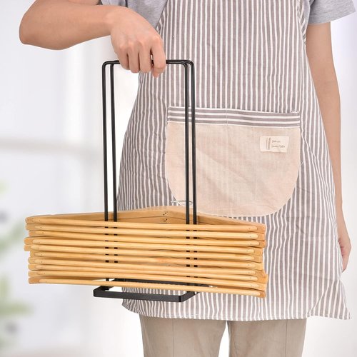 EASTTOWEST Hanger Organizer - Sturdy Black Carbon Steel Rack for 110 Wire Hangers | Closet & Laundry Room Storage