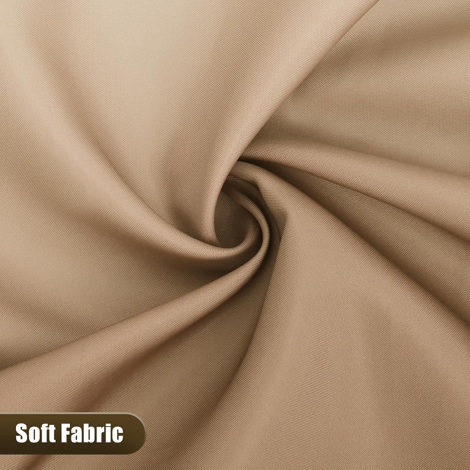 OLANLY Luxury Ombre Shower Curtain Set - Waterproof & Washable Beige/White | 72x72 Inches with 12 Hooks