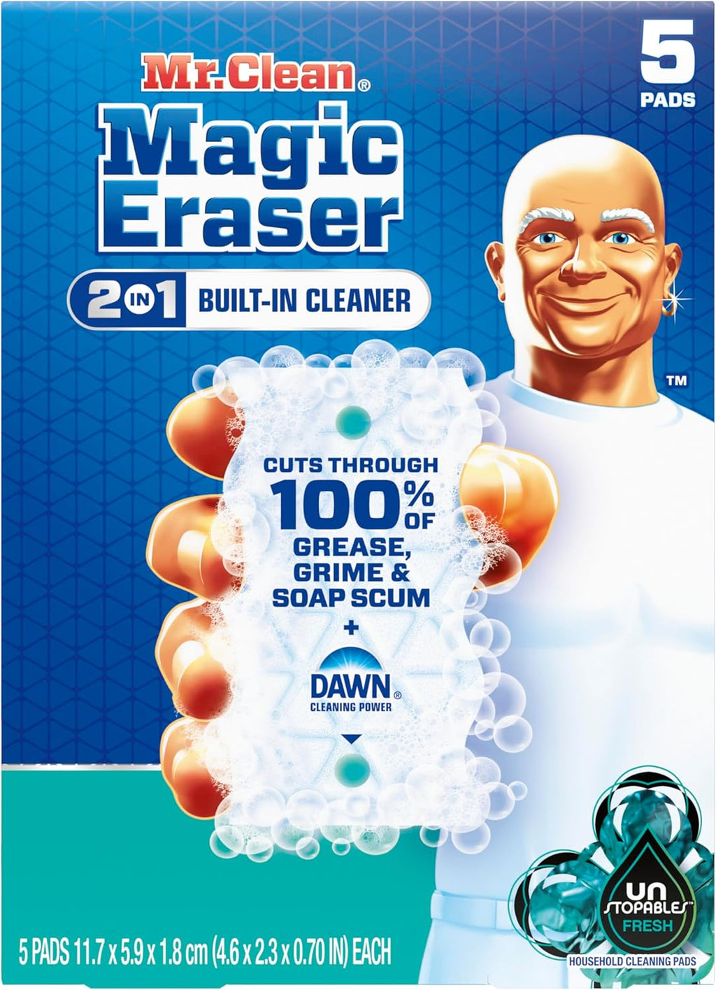 Mr. Clean Magic Eraser - Ultra Foamy All-Purpose Cleaner Sponge | 5 Count for Kitchen & Bathroom Cleaning