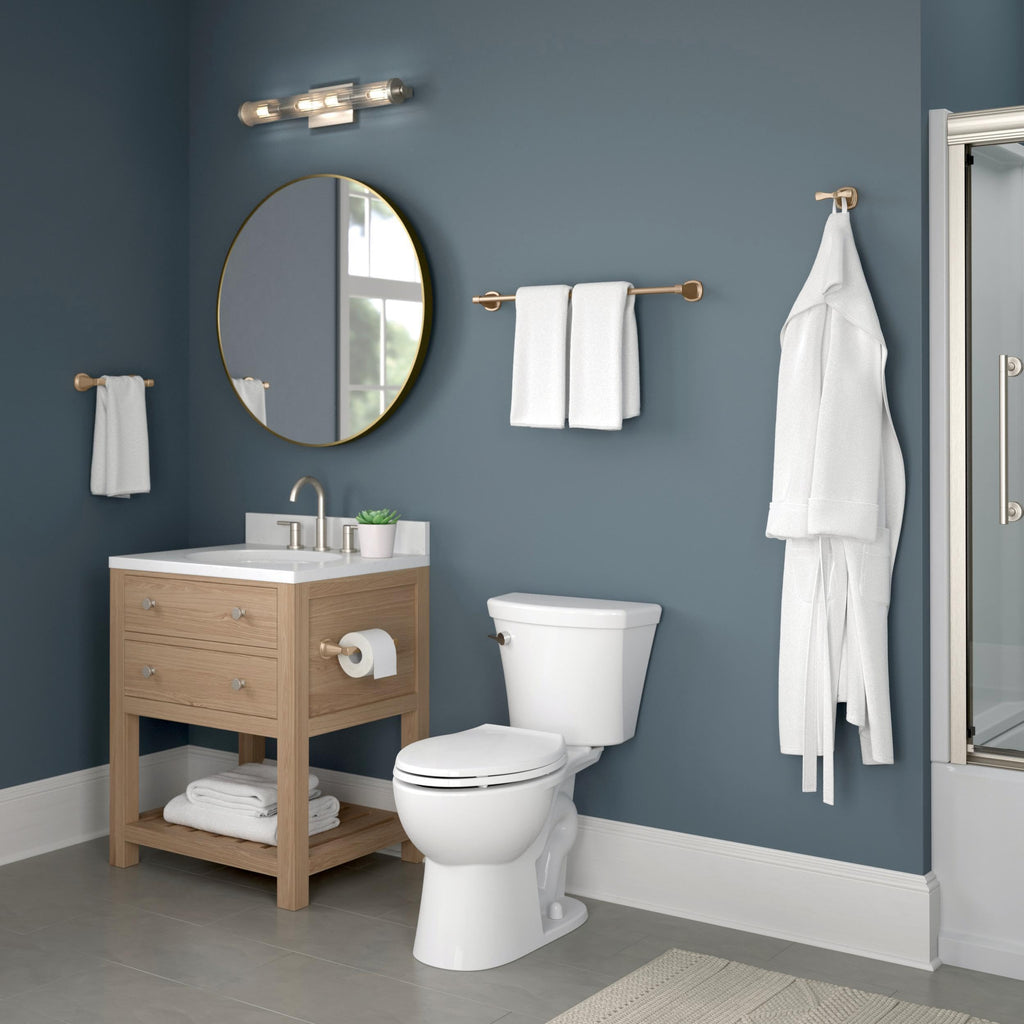 Delta Double Towel Hook for Bathroom or Kitchen| Champagne Bronze | Stryke Accessories