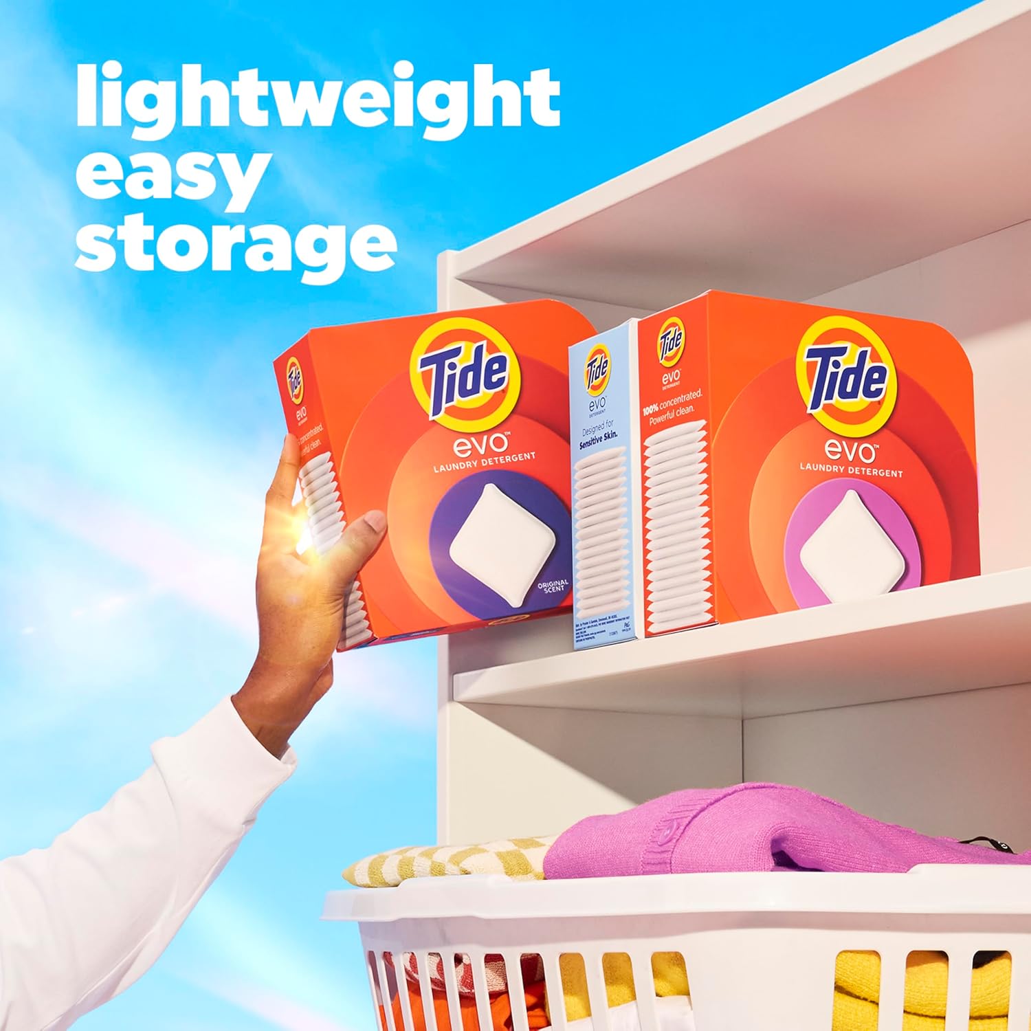 Tide Evo Original Scent Laundry Detergent - 42 Count Fiber Tiles for All Machines & Stain Removal