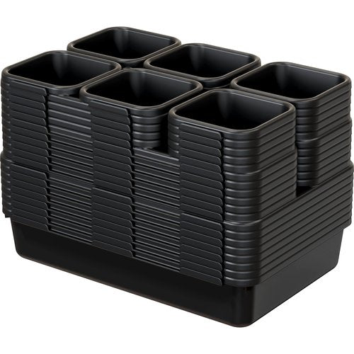 Simple Houseware Interlocking Desk Drawer Bins Organizer, 42 Packs, Black