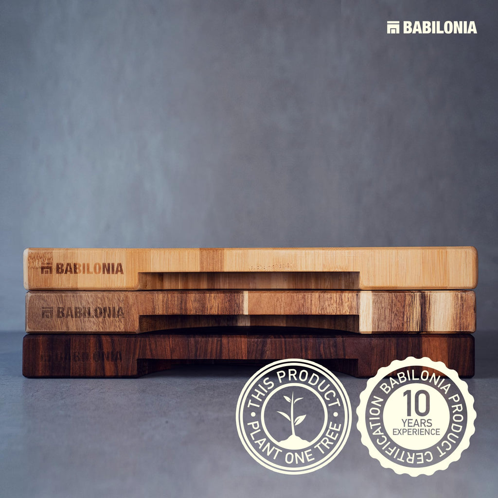 Acacia Wood Cutting Board for Kitchen 15.7 x 10.2 Inch (ExtraThick 1.6") Non Toxic Wooden Chopping Board for Meat, Cheese, Charcuterie Boards with Handle, Hardwood Butcher Block (Oil & Plate Included)