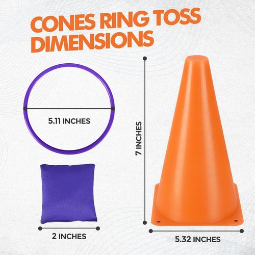 CircleCraft 31 Pcs Ring Toss Game Set - Fun Carnival & Outdoor Activity for Kids and Adults