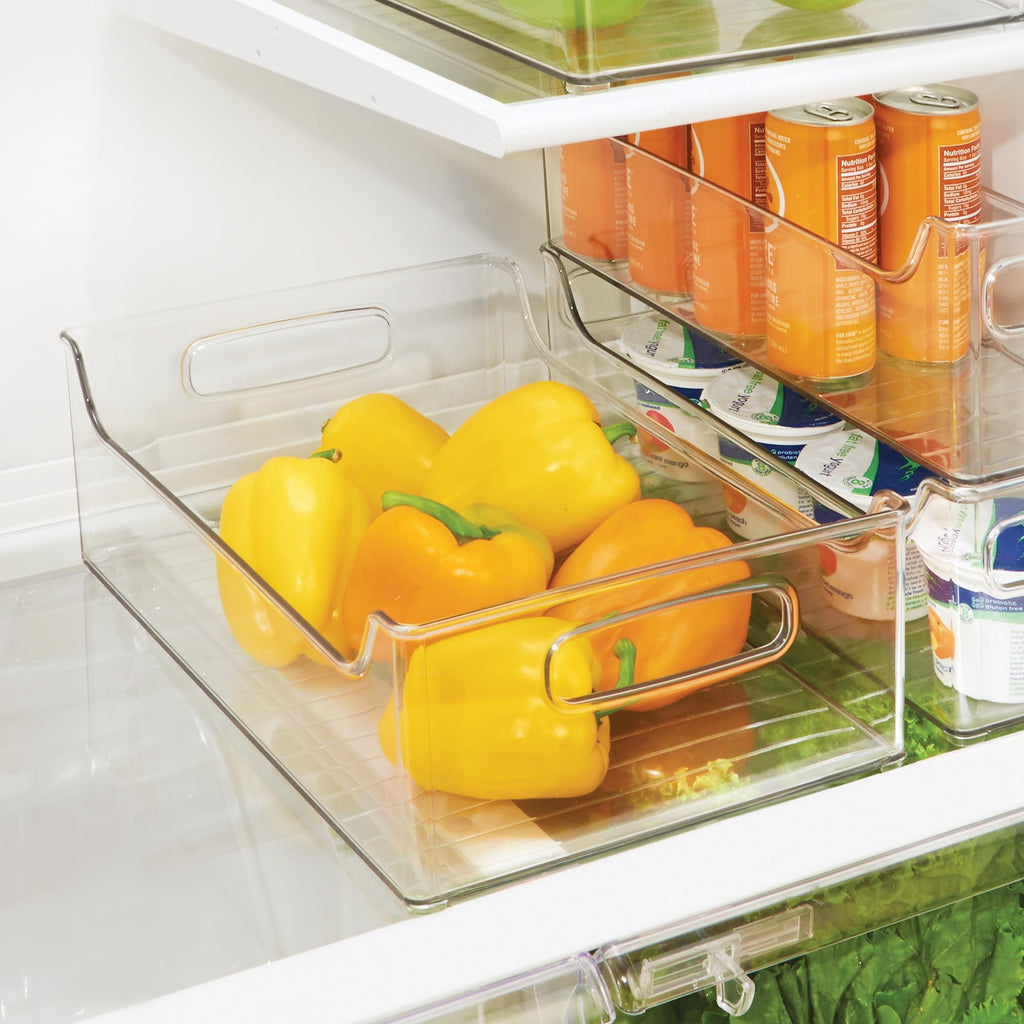 iDesign Stackable Storage Bin with Handles, Clear