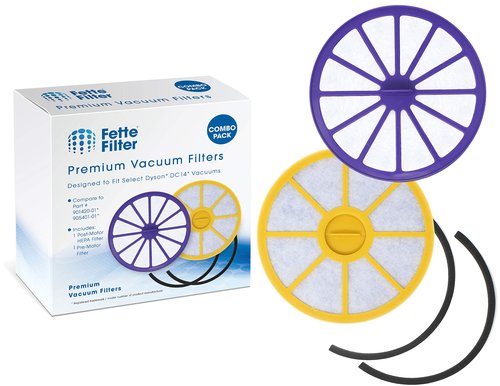 Fette Filter - Pre-Motor and Post-Motor HEPA Vacuum Filters Compatible with Dyson DC14. Compare to Part # 901420-01, 905401-01, 923480-01. (Combo Pack)