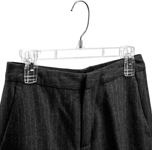 DEILSY™ Pants Hangers with Clips - Space-Saving 12-Inch Hangers for Jeans & Skirts | 30-Pack Durable Closet Organizers