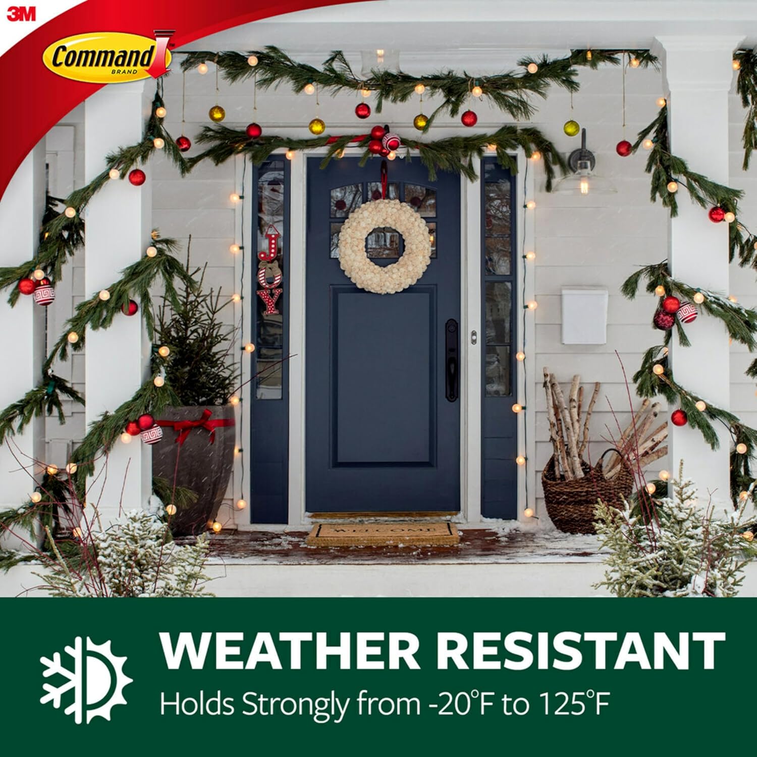 Command All Weather Small Foam Replacement Strips - 36 Durable Strips for Reusable Small Hooks