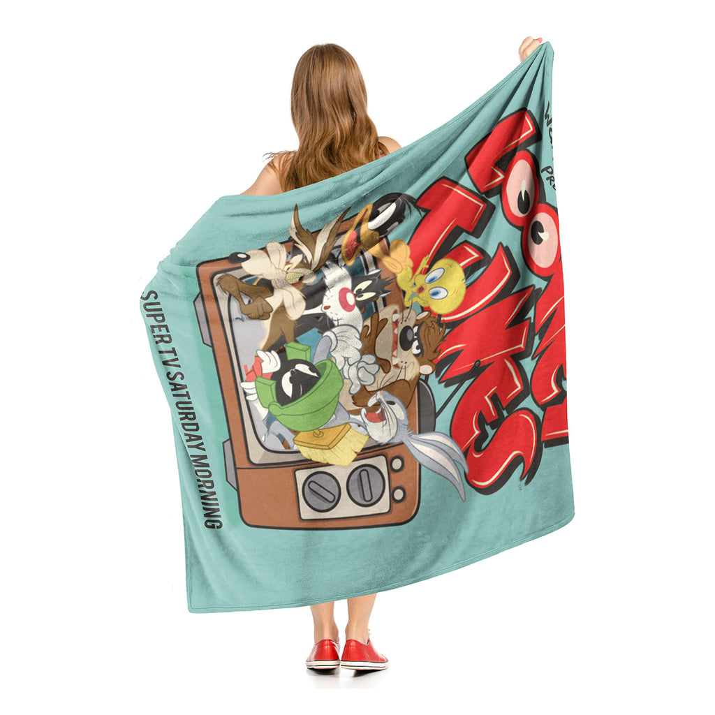 NORTHWEST Looney Tunes Silk Touch Throw Blanket, 50" x 60", Super Saturday