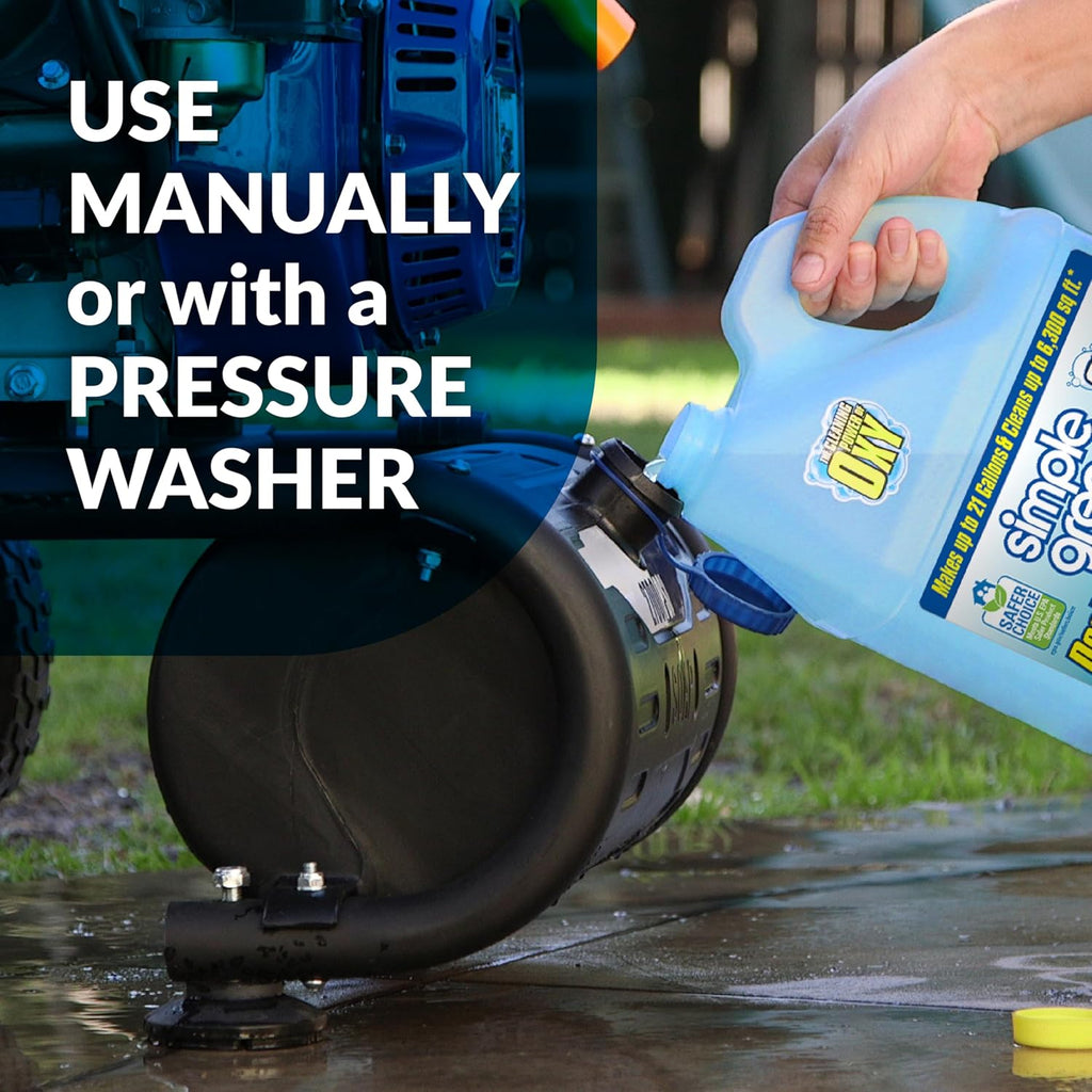 Simple Green Oxy Solve Pressure Washer Cleaner - Unscented, Colorless to Pale Straw, 128 Fl Oz