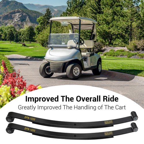 10L0L Golf Cart Leaf Spring Kit for EZGO RXV, Heavy Duty Rear Leaf Springs Kit with U Blot Bushing & Sleeves for EZGO RXV Golf Cart 2008-2013