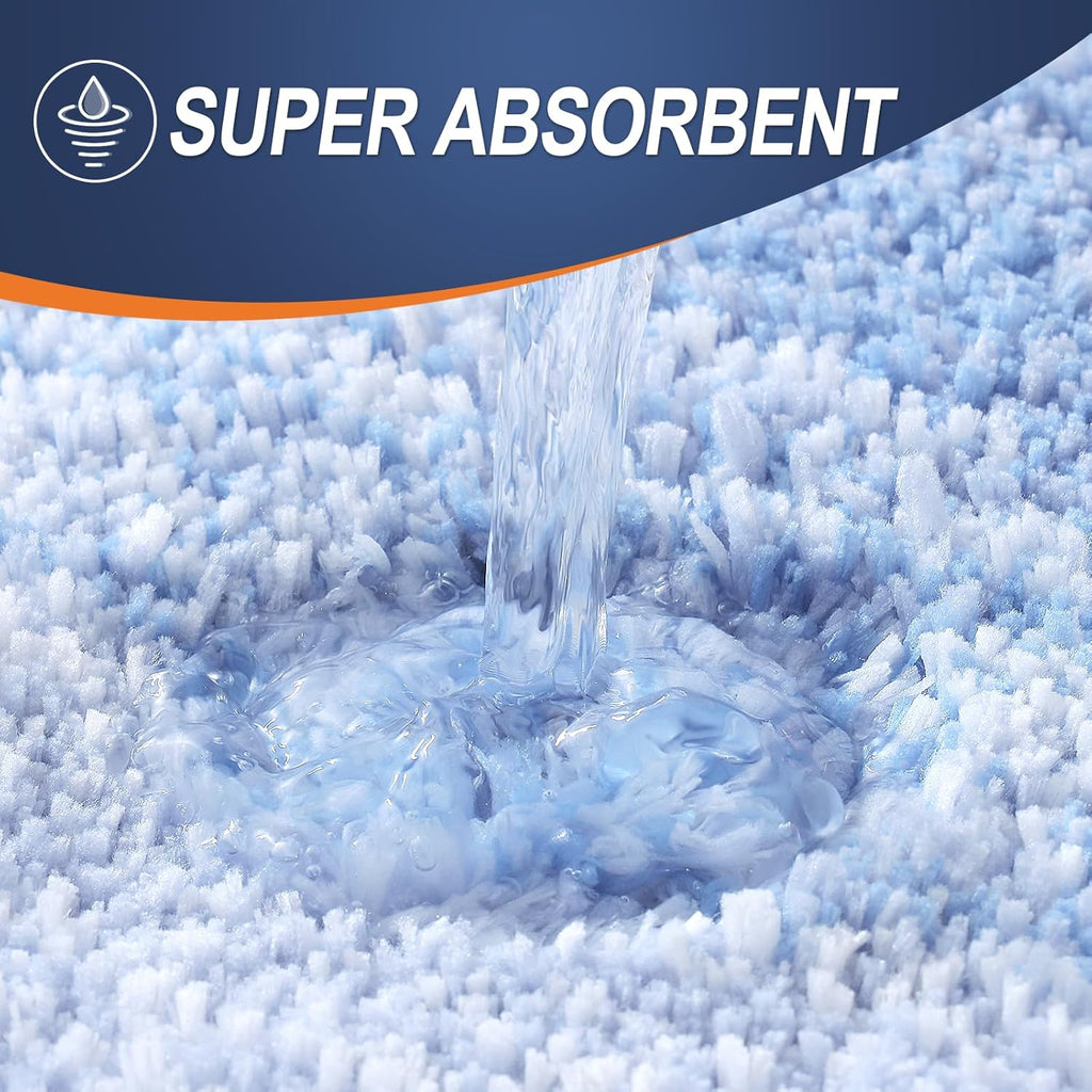 OLANLY Bathroom Rugs - Extra Soft Microfiber Mat, Quick Dry & Machine Washable | 30x20, Light Blue
