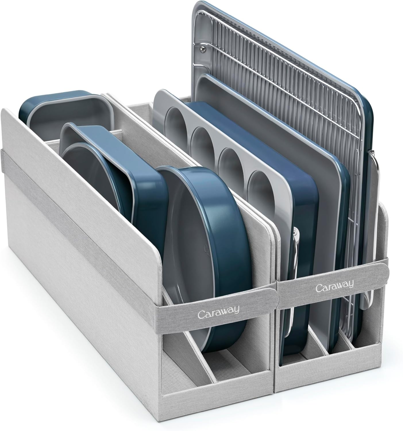 Caraway Nonstick Ceramic Bakeware Set - 11 Pieces with Assorted Pans & Cooling Rack | Non-Toxic, Navy