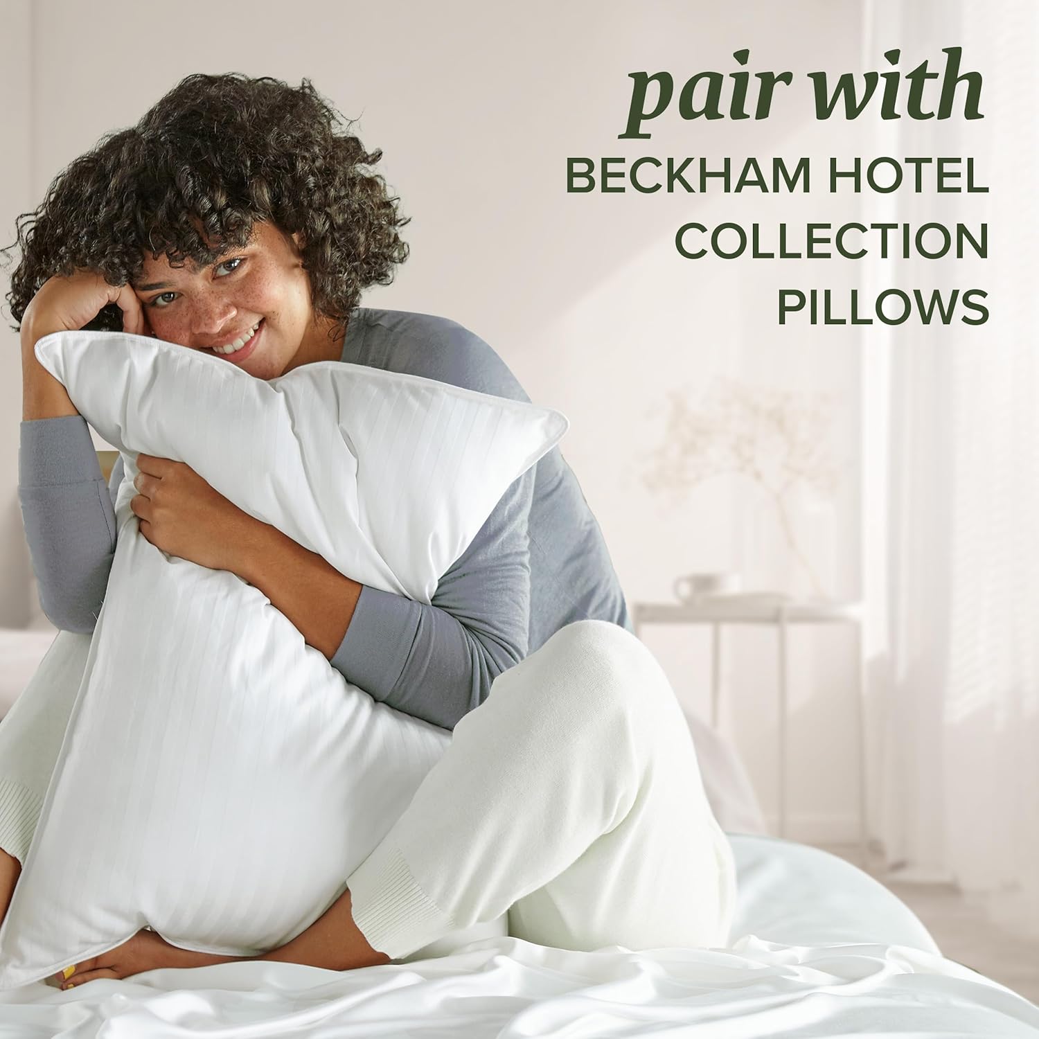 Beckham Hotel Collection Queen Size White Pillow Protectors - Soft, Breathable Cotton, Set of 2