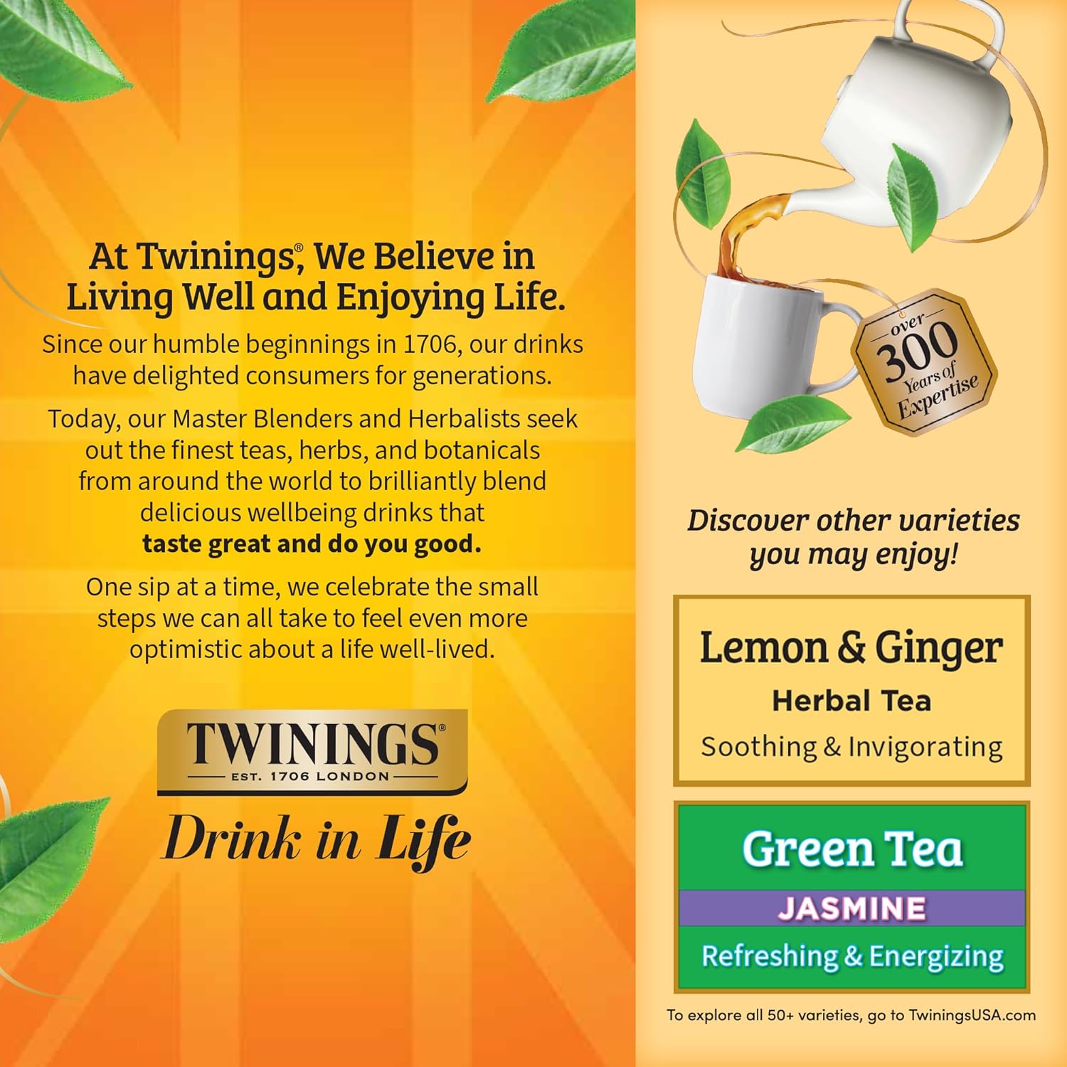 Twinings Camomile Herbal Tea - Honey & Vanilla Flavor, Caffeine-Free, 100 Individually Wrapped Bags