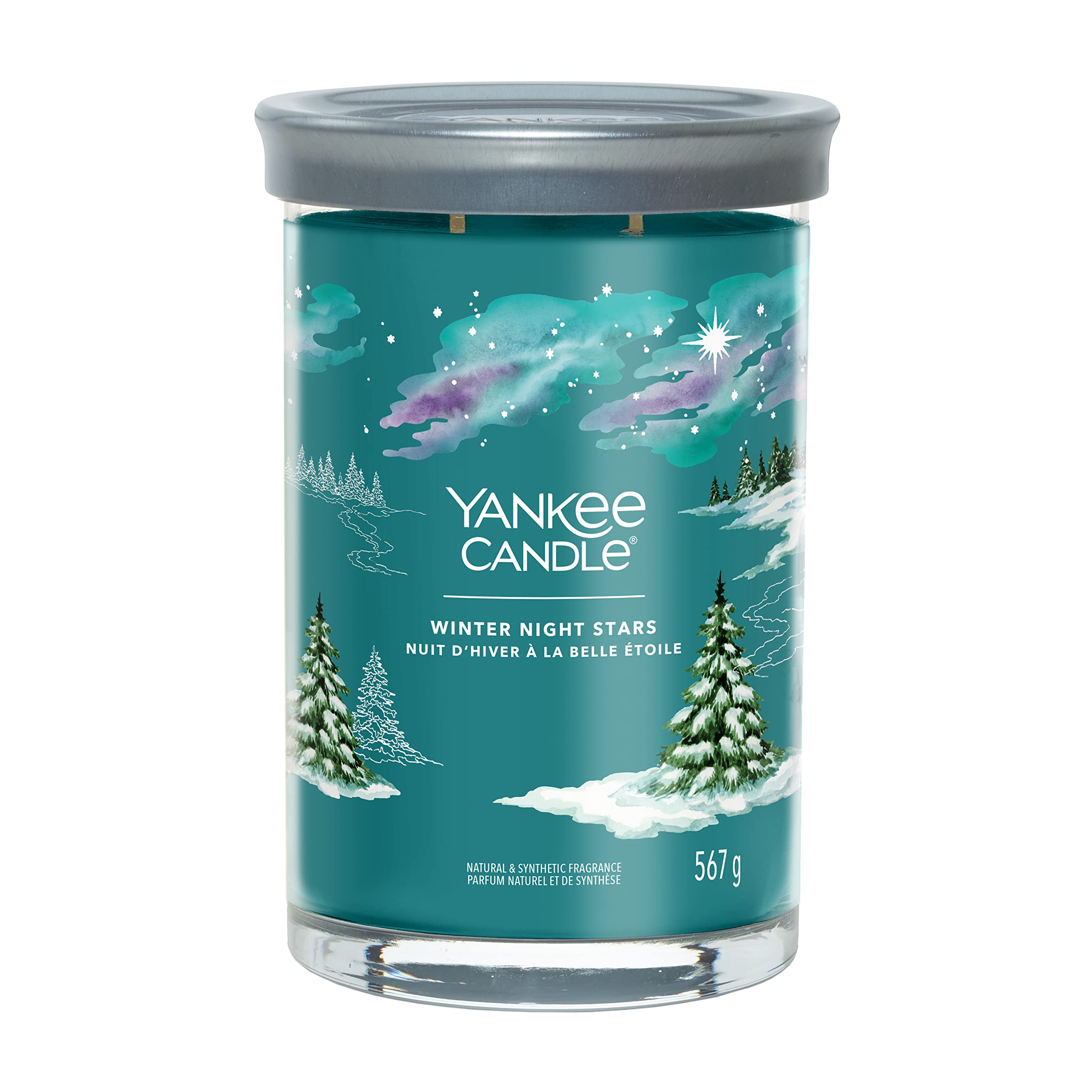 Yankee Candle Winter Night Stars Large Tumbler Candle | Rose, Amber, Musk Scented | Double Wick | for Women