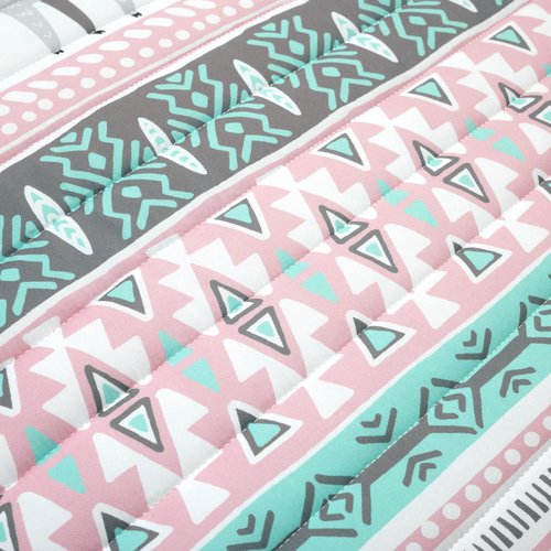 Lush Decor Boho Llama Reversible Oversized 2 Piece Quilt Set, Twin, Pink & Aqua
