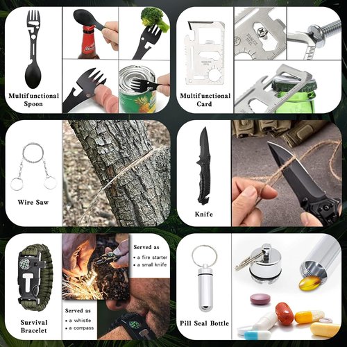 Advent Calendar 2025 Survival Kit for Men - 24-Day Christmas Countdown with Essential Camping Gear