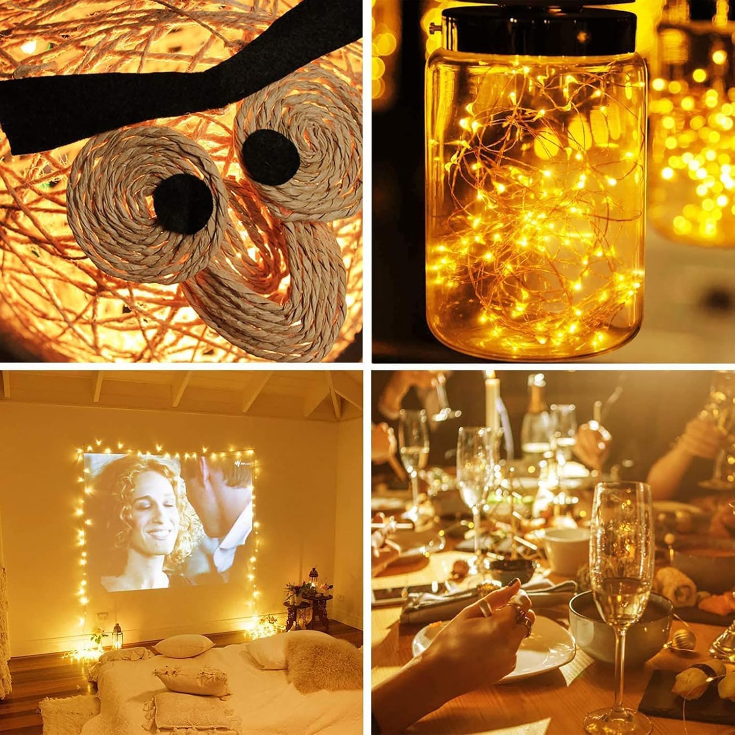 Skiennix 10 Pack Fairy Lights - 7ft 20 LED Battery Operated Twinkle String Lights | Warm & Cool White for DIY Crafts & Decor
