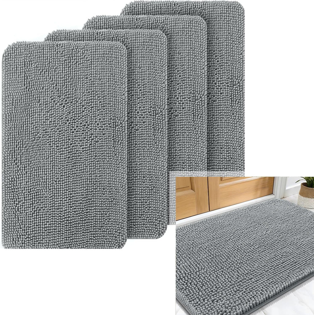 OLANLY Dog Door Mat - 5-Piece Bundle with 30x20 Size in Grey - Durable and Easy to Clean