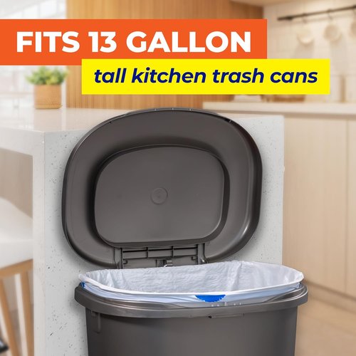 Hefty Essentials 13 Gallon Kitchen Trash Bags - 45 Count Tall Unscented, Easy Tie & Lift, White