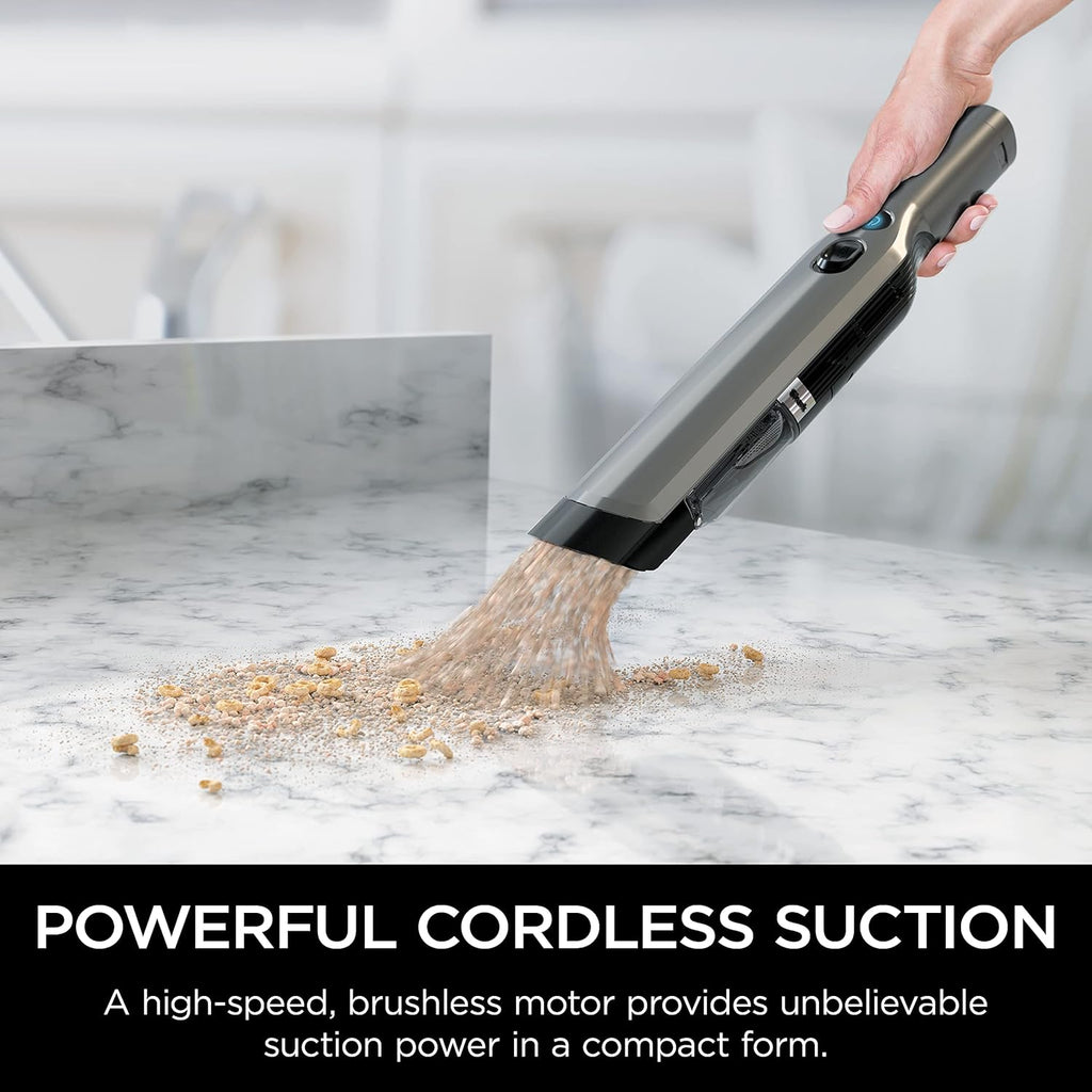 Shark WV201 WANDVAC Handheld Vacuum - Lightweight 1.4 lbs with Powerful Suction & Charging Dock | Graphite Slate