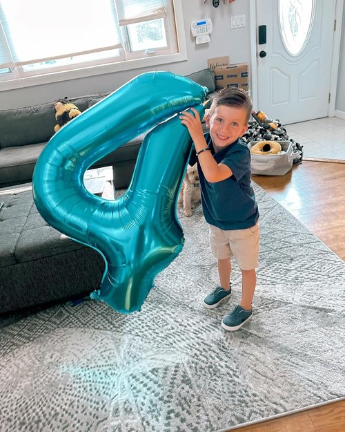Blue Number 4 Balloon by [Brand Name] - 40 Inch Large Party Decoration for 4th Birthday Celebrations