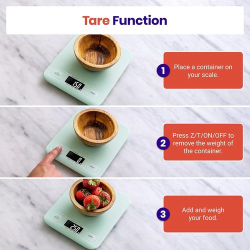 Etekcity Digital Food Kitchen Scale - Accurate Grams & Ounces Measurement for Cooking & Keto | Medium Green