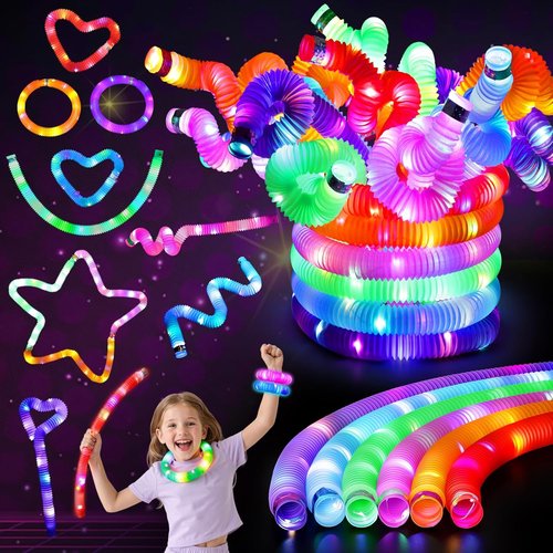 LovesTown 24PCS Glow Sticks - Light Up Party Favor Supplies for Kids | Neon Necklaces & Bracelets