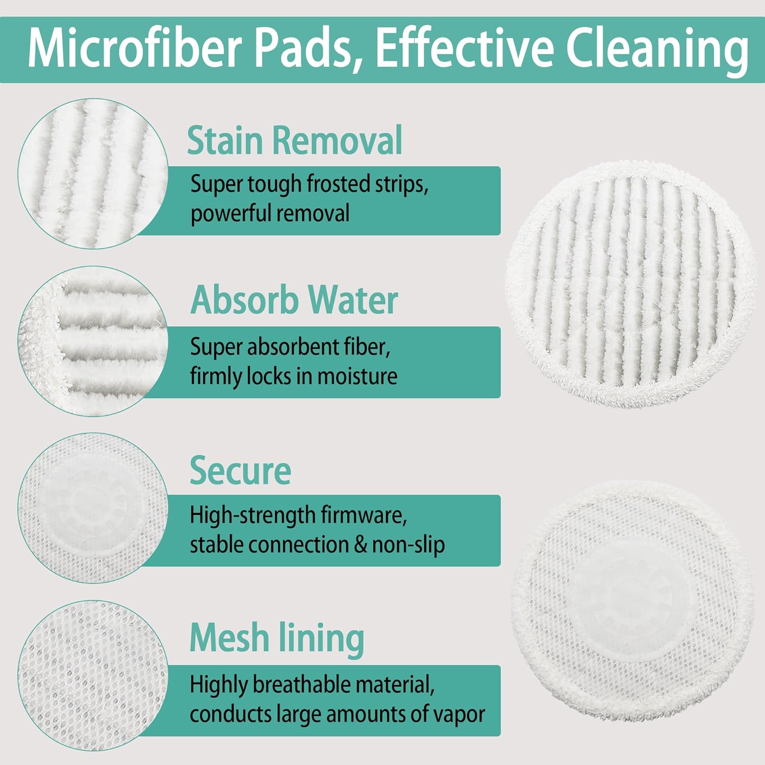 Shark 12 Pack S8201 Replacement Steam Mop Pads - All-in-One Scrubbing Mop Pads for S7001, S8001, S7201 Models