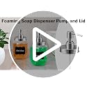 2-Pack Mason Jar Soap Dispenser Pumps with Labels - Silver
