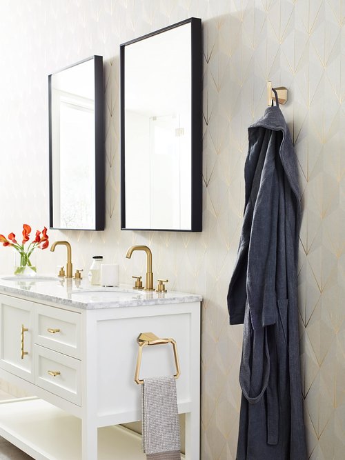 Amerock BH36042 St. Vincent 5-9/16" Wall Mounted Towel Ring - Champagne Bronze